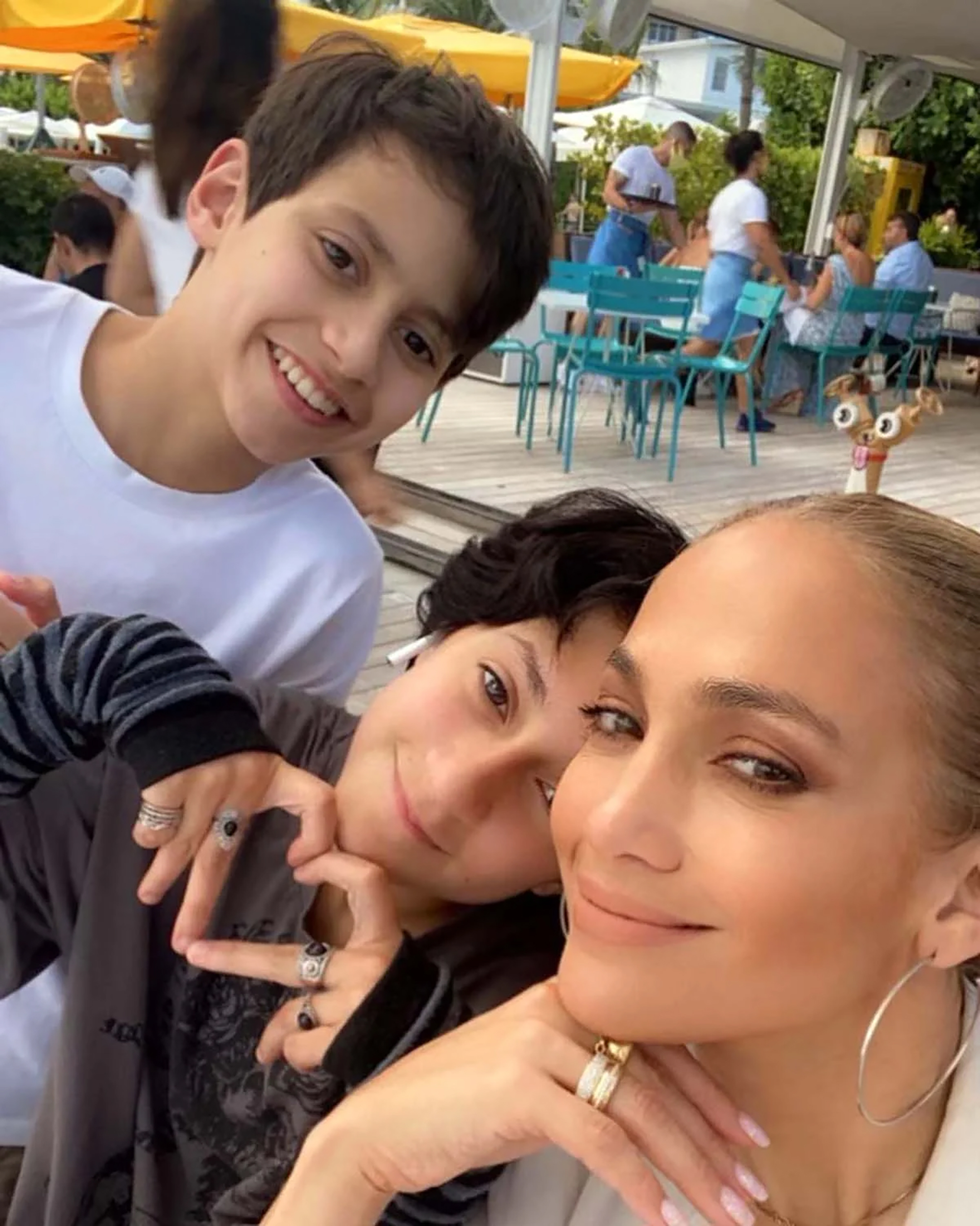 Jennifer Lopez and her twins, Max and Emme