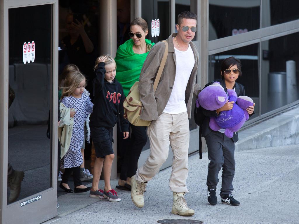 Angelina Jolie, Brad Pitt and their kids