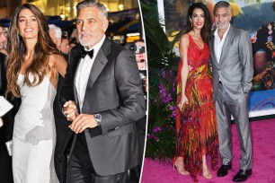 George and Amal Clooney split image.