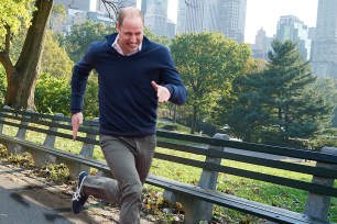 Prince William jogging in Central Park photo composition